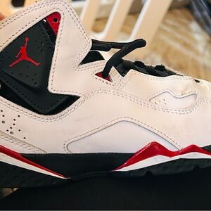 Jordan True Flight Grade School Boys' "White/Varsity Red/Black" Shoe 343796-100